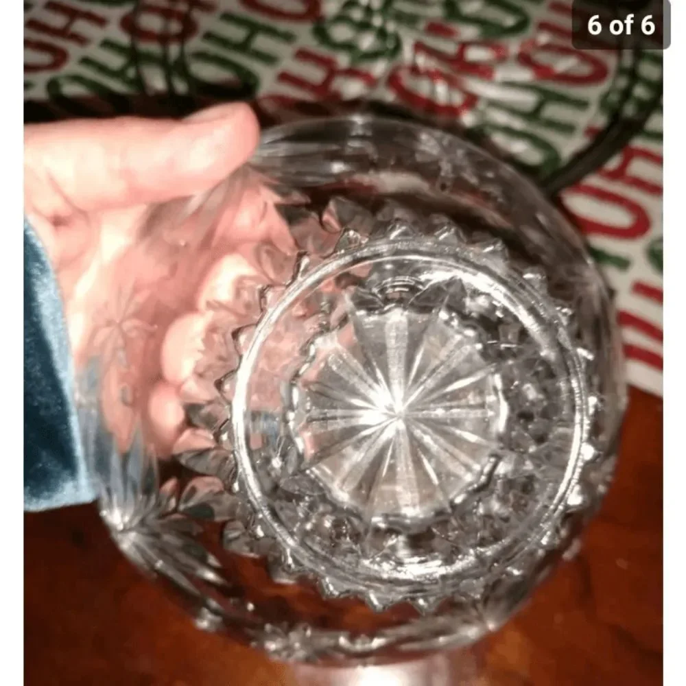 Vintage Indiana Glass 13 Inch Christmas Tree Platter & Matching Mikasa Nut Bowl